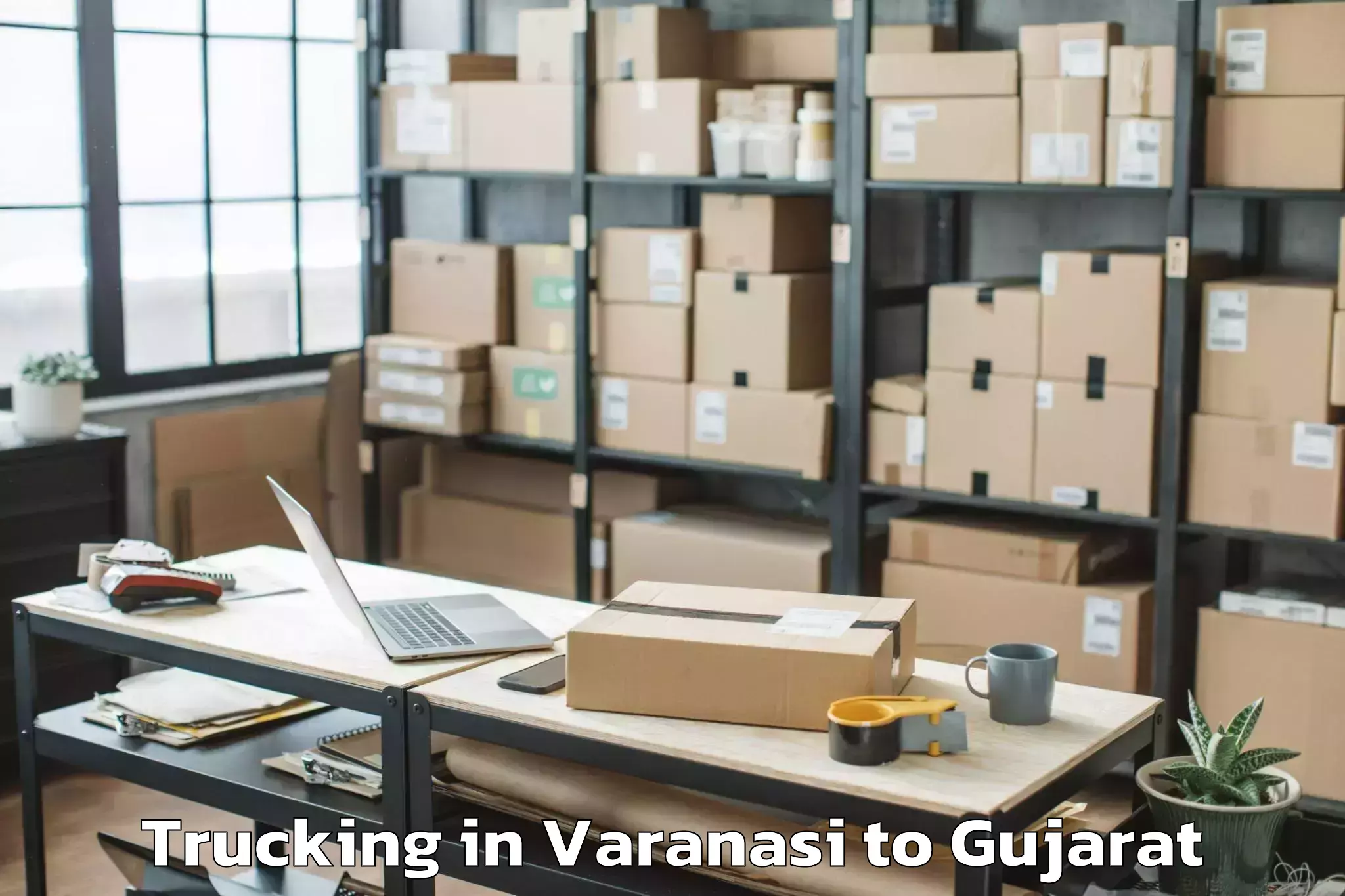 Easy Varanasi to Vaghodia Trucking Booking